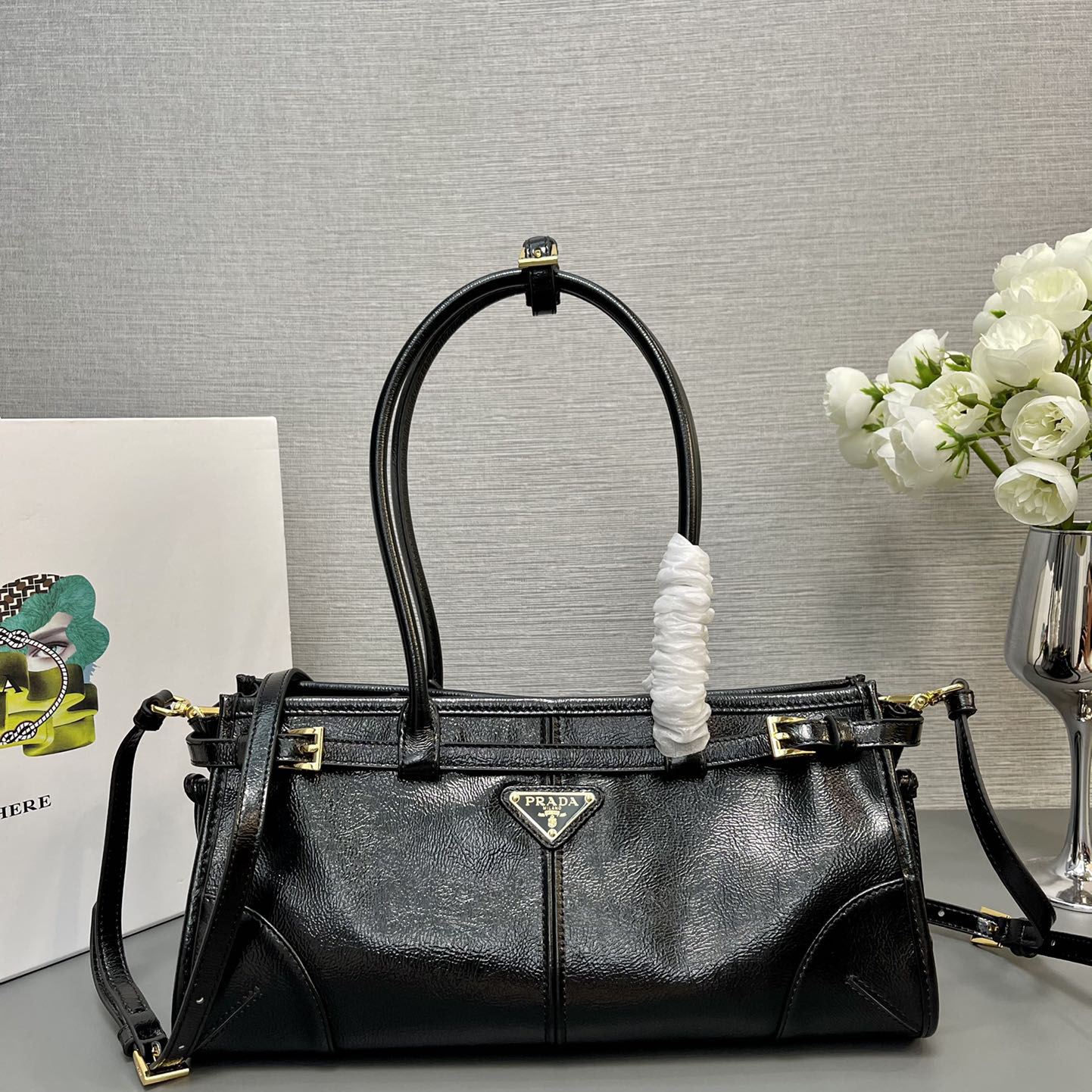 Pra*a top handle bags